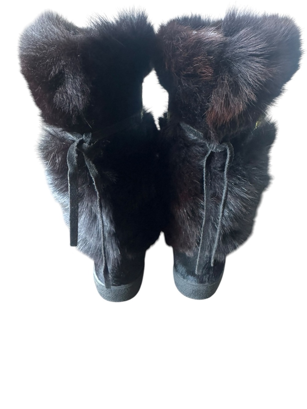 Oscar Sport Winna Black Fur Boots Italy Embroidered Winter Boots EU38 - Picture 6 of 8